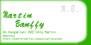 martin banffy business card